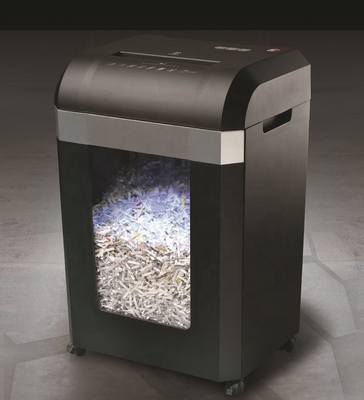 Desktop 30L 20-Sheet Cross-Cut Paper, CD, and Credit Card Shredder with Basket and Clearance Casters